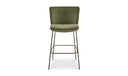 Early Bar Stool Faux Green Mohair