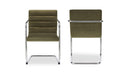 Pedro Dining Chair Green Mohair Set of Two