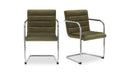 Pedro Dining Chair Green Mohair Set of Two
