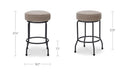 Kelsey Swivel Counter Stool Light Brown