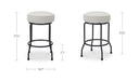 Kelsey Swivel Counter Stool Beige
