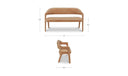 Martens Dining Bench Tan Leather