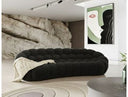 Yolonda - Modern Curved Light Grey Fabric Sofa Set