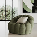 Yolonda - Modern Curved Green Fabric Sofa Set