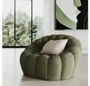 Yolonda - Modern Curved Green Fabric Sofa Set