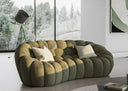 Yolonda - Modern Curved Green Fabric Sofa Set