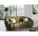 Yolonda - Modern Curved Green Fabric Chair
