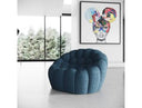 Yolonda - Modern Curved Light Grey Fabric Sofa