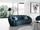 Yolonda - Modern Curved Light Grey Fabric Sofa