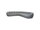 Yolonda - Modern Curved Light Grey Fabric Chair