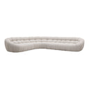 Yolonda - Modern Beige Curved Sectional Sofa