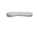 Yolonda - Modern Curved Light Grey Fabric Loveseat
