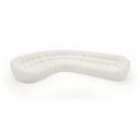 Yolonda - Modern Curved Off-White Fabric Sofa Set