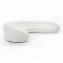 Yolonda - Off-White Fabric Sectional Sofa