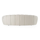Yolonda - Modern Curved Off-White Fabric Sofa