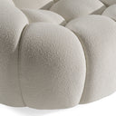 Yolonda - Modern Curved Off-White Fabric Chair