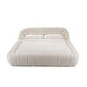 Yolonda - Modern Off-White Fabric Bed