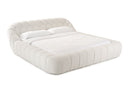 yolonda - modern off-white fabric bed