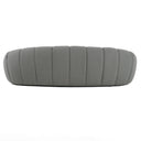 Yolonda - Modern Curved Light Grey Fabric Sofa