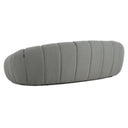 Yolonda - Modern Curved Light Grey Fabric Sofa