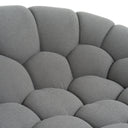 Yolonda - Modern Curved Light Grey Fabric Sofa