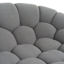 Yolonda - Modern Curved Light Grey Fabric Sofa Set