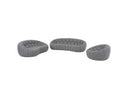 Yolonda - Modern Curved Light Grey Fabric Sofa Set