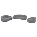 Yolonda - Modern Curved Light Grey Fabric Sofa Set