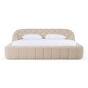 Yolonda - Modern Beige Fabric Bed