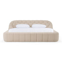 Yolonda - Modern Beige Fabric Bed