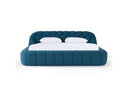 Yolonda - Modern Dark Teal Fabric Bed