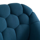 Yolonda + Soria - Modern Dark Teal Fabric + Grey Wash 4-Piece Bedroom Set