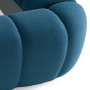 Yolonda + Soria - Modern Dark Teal Fabric + Grey Wash 4-Piece Bedroom Set