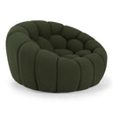 Yolonda - Modern Curved Green Fabric Sofa Set