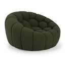 Yolonda - Modern Curved Green Fabric Sofa Set