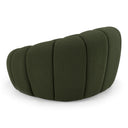 Yolonda - Modern Curved Green Fabric Chair