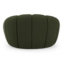 Yolonda - Modern Curved Green Fabric Chair