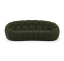 Yolonda - Modern Curved Green Fabric Chair