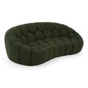Yolonda - Modern Curved Green Fabric Sofa Set