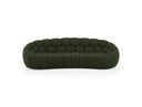 Yolonda - Modern Curved Green Fabric Sofa