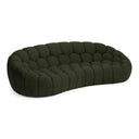 Yolonda - Modern Curved Green Fabric Sofa Set