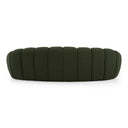 Yolonda - Modern Curved Green Fabric Sofa