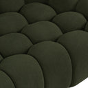 Yolonda - Modern Curved Green Fabric Sofa