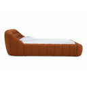 yolonda - modern orange fabric bed