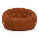 Yolonda - Modern Curved Orange Fabric Chair