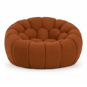 Yolonda - Modern Curved Orange Fabric Chair