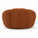 Yolonda - Modern Curved Orange Fabric Chair