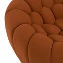 Yolonda - Modern Curved Orange Fabric Chair