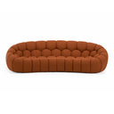 Yolonda - Modern Curved Orange Fabric Sofa