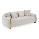 Yorba - Modern Beige Fabric Loveseat